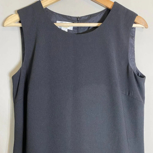 Talbots Sleeveless Shift Formal Maxi Dress Women's 8 Black Cocktail Gown Evening - Picture 6 of 12